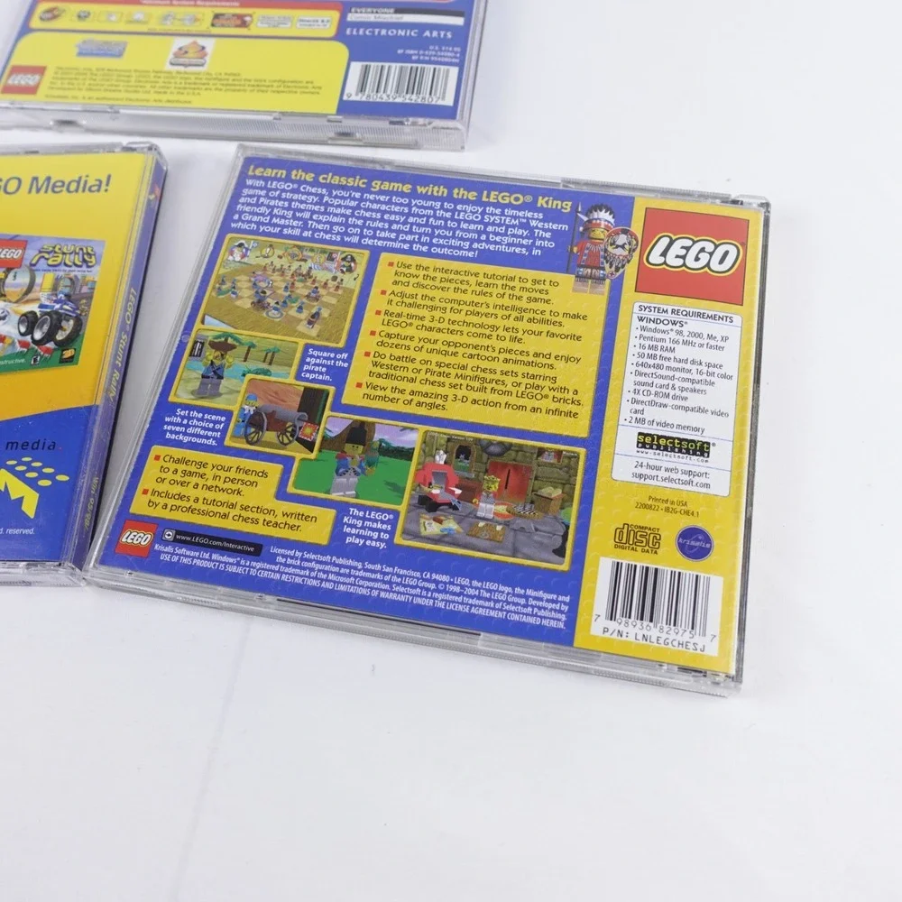 LEGO PC (CD-ROM) 3 Game Lot: LEGO Island 2, LEGO Stunt Rally, And LEGO Chess